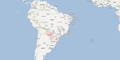 Map 파라과이 남아메리카