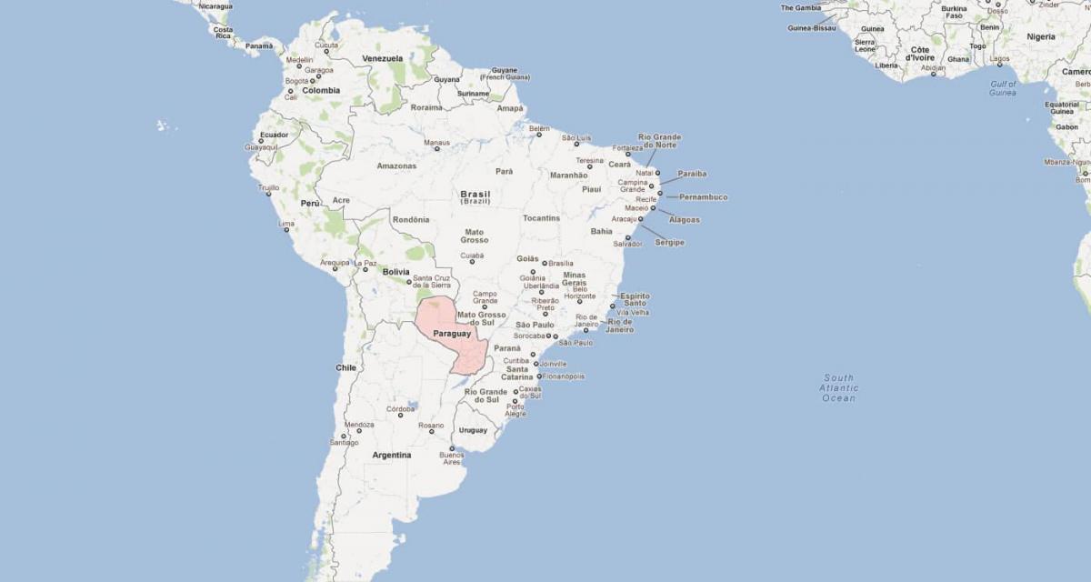 Map 파라과이 남아메리카
